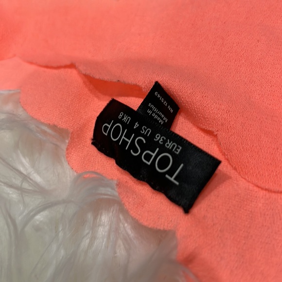 Size 4 Top Shop Neon Crop Top - Picture 3 of 3